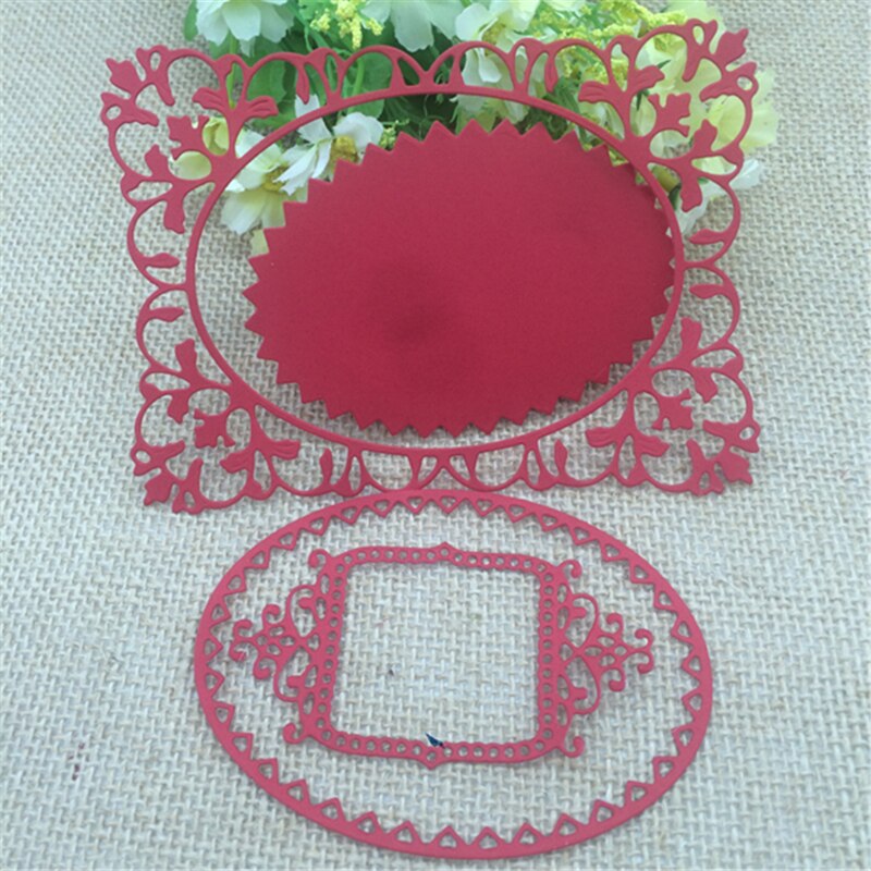 Hollow Frame Flower Border Metal Cutting Dies Stencil for DIY Scrapbooking Birthday Photo Album Decorative Embossing Paper Card