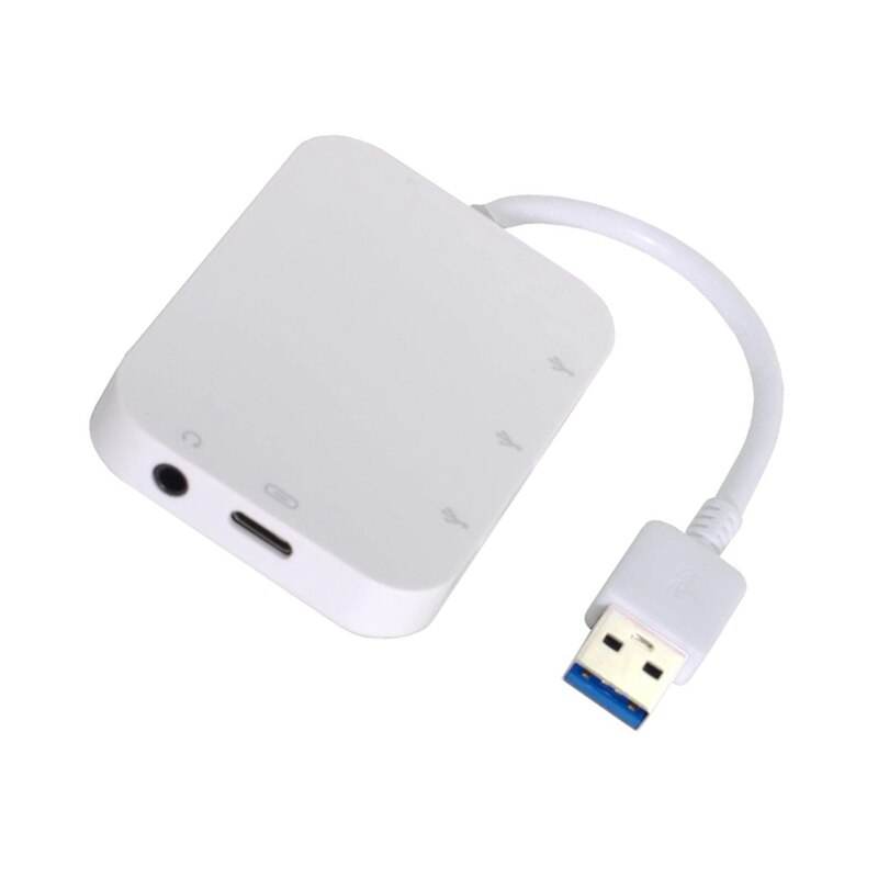 USB 3.0 centro 5Gbps USB3.0 a USB 3.0 3 Porte centro Femminile & o 3.5 millimetri e USB-C di Alimentazione per il computer Portatile Del computer