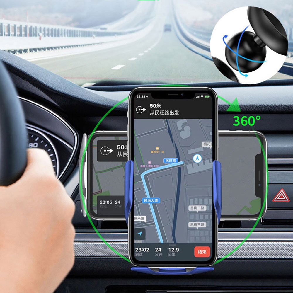Automatische Spann 15W Auto Drahtlose Ladegerät Für iPhone 11 XS XR 8 Samsung S20 S10 Infrarot Induktion Schnelle Ladung telefon Halfter