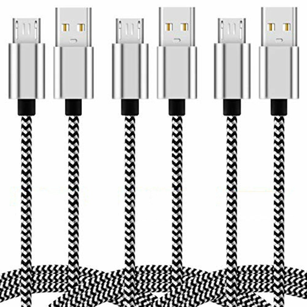 3m usb-ladekabel, 10ft nylonummantelte controller-ladegeräte, micro-usb-schnellladegeräte, synchronisationskabel für controller-geräte