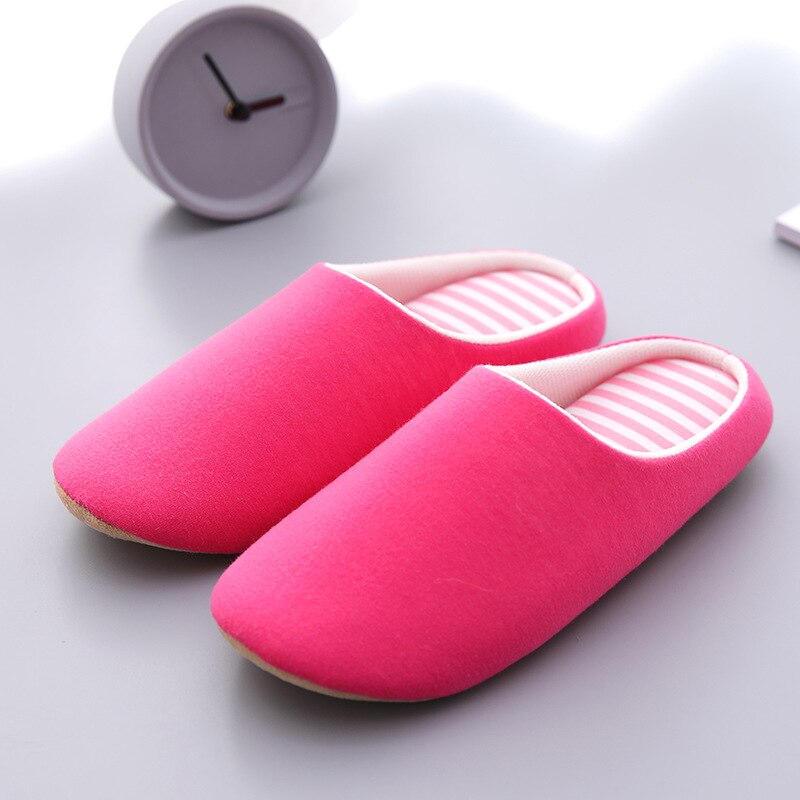 Women Classic Slippers Winter Warm Shoes Flip Flop Comfortable Wedding Shoes All-match Guest Slippers Loafer Shoes: rose red / S