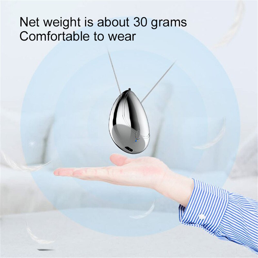 Wearable Air Purifier Necklace Portable Air Freshner Personal Hanging Ion Ozone Ionizer Negative Ion Mini Purifier For Adults