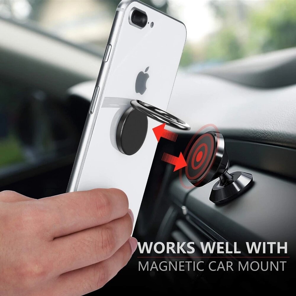Supporto per telefono con anello per dito supporto da tavolo con rotazione a 360 gradi per supporto magnetico per telefono per auto supporto universale per anello per cellulare in metallo