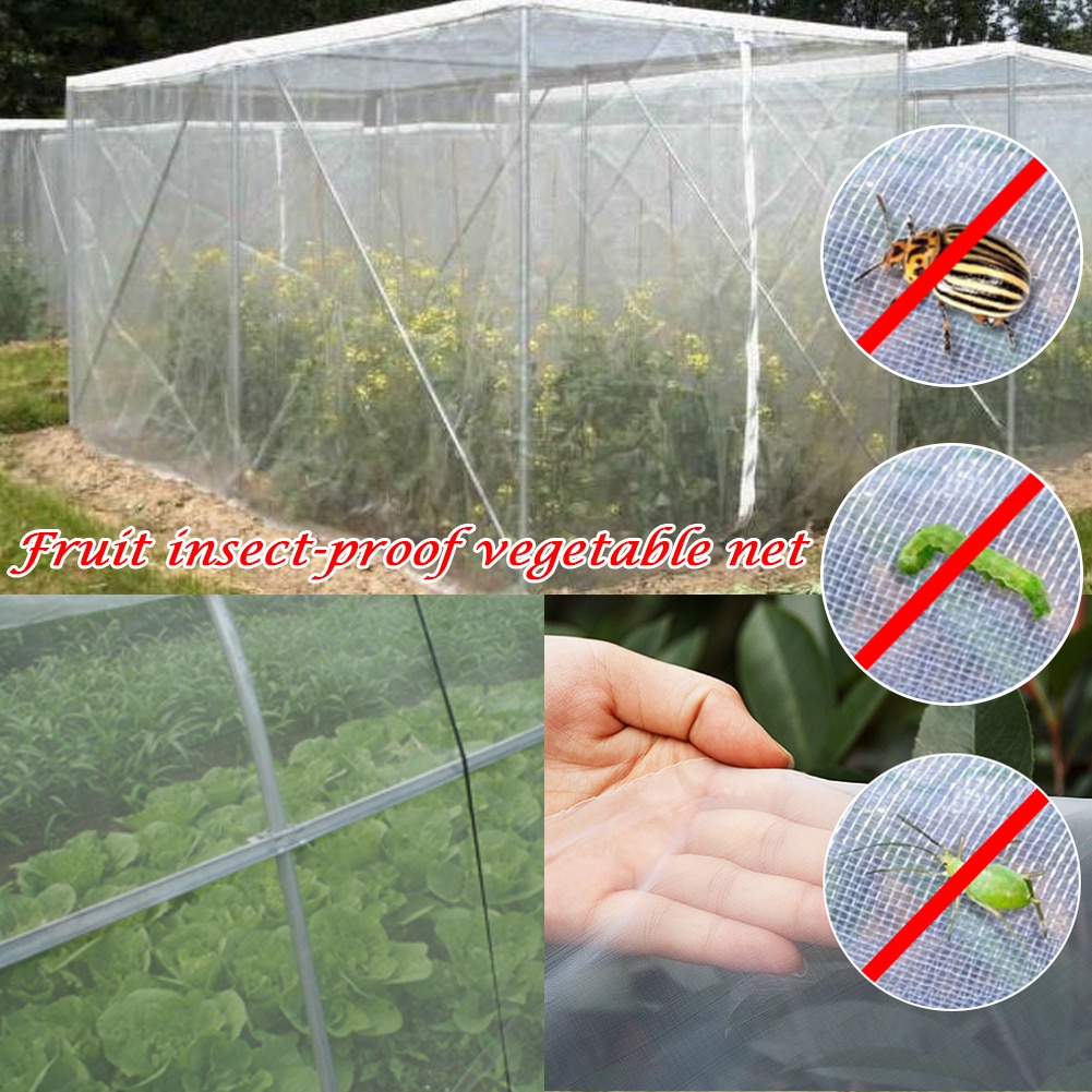 100 Mesh Greenhouse Protective Net Insect Bird Garden Net Garden Netting for Protect Flower Plant Fruits Vegetables