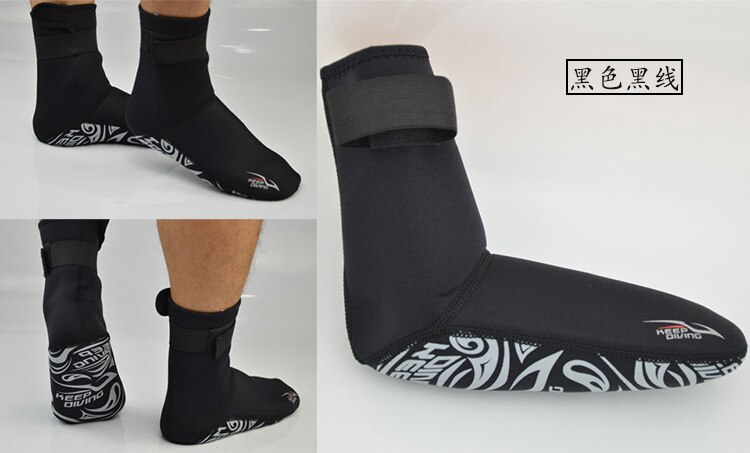 Profissional 3mm neoprene meias de mergulho wetsuit material sapatos equipamento de mergulho inverno nadar botas quentes xs xxl xxl