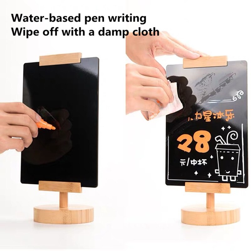 A5 Tabletop DIY Chalkboards Sign Stand Board Menu Card Price List Display For Restaurant Coffee Wedding Decorations