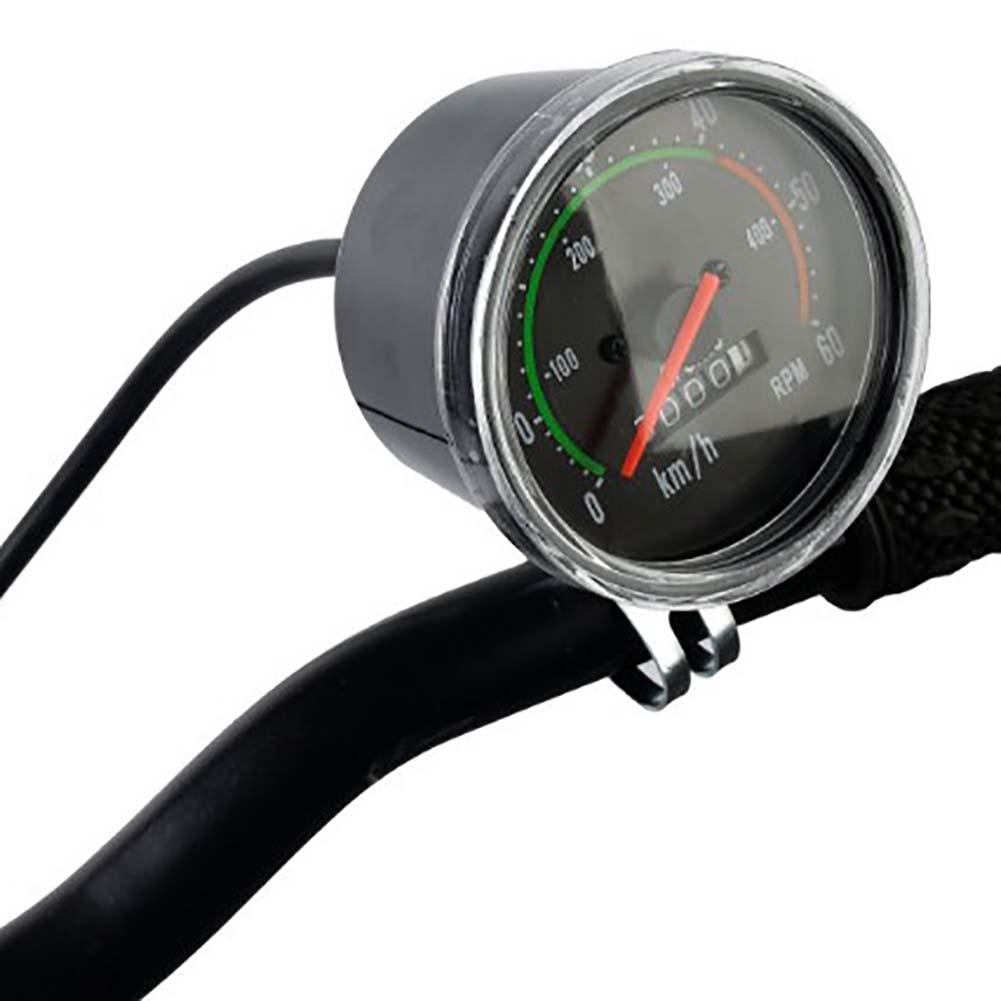 Mechanical Speedometer Universal Classical Bike Cycling Odometer Milometer Waterproof Bicycle Tachometer Gauge forExercycle Bike