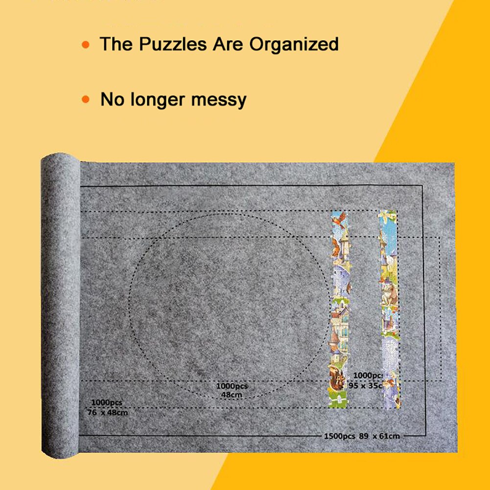 24*46 inch Jigsaw Puzzle Storage Mat Roll Up Puzzle Roll Felt For Up To 1500pcs Puzzle Travel Storage Bag Accessories