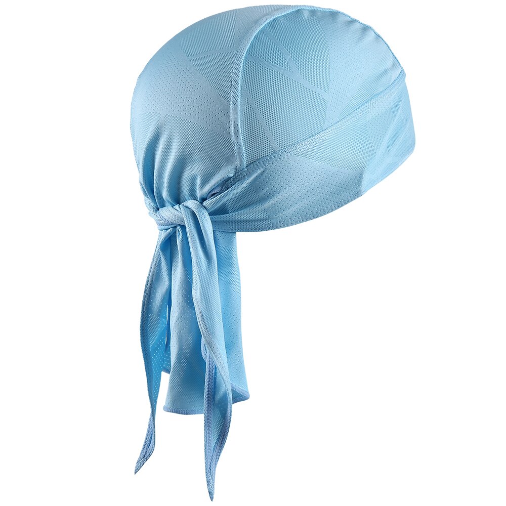 Chapeaux de Pirate pour hommes, casquette de vélo, bonnet de Sport réglable, cyclisme, chapeau d'équitation, écharpe, doublure, Bandana pour femmes: 04 Light blue