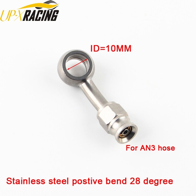 car motorcycle Motor Bike hydraulic Teflon brake hose stainless steel swivel banjo fitting turbo oil line Fitting AN3 end: postive 28degree
