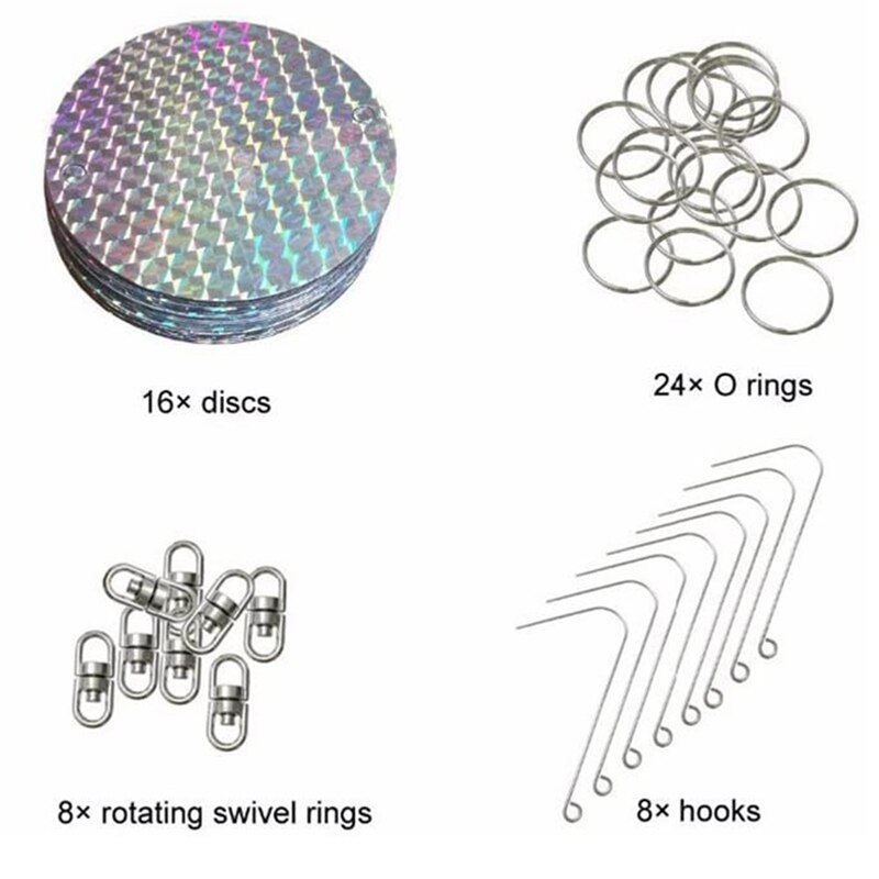 8 Pcs Bird Repellent Deterrent Discs Pigeon Crow Pest Repeller Glitter Reflective Discs Deterrent Repellent Disks Birds