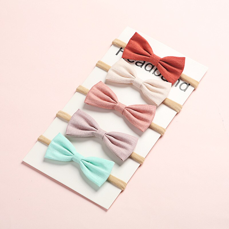 6Pcs/Set Baby Girls Headband Multi Colors Bow Knot Head Bandage Kids Toddlers Headwear Hair Band Infant baby hair accessories: 2