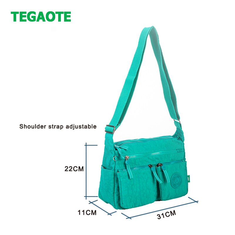 TEGAOTE Messenger Tas Toevallige Multi Ritsvak Vrouwen Kleine Schoudertas Crossbody Tas Dames Satchel Handtas Gsm Pouch