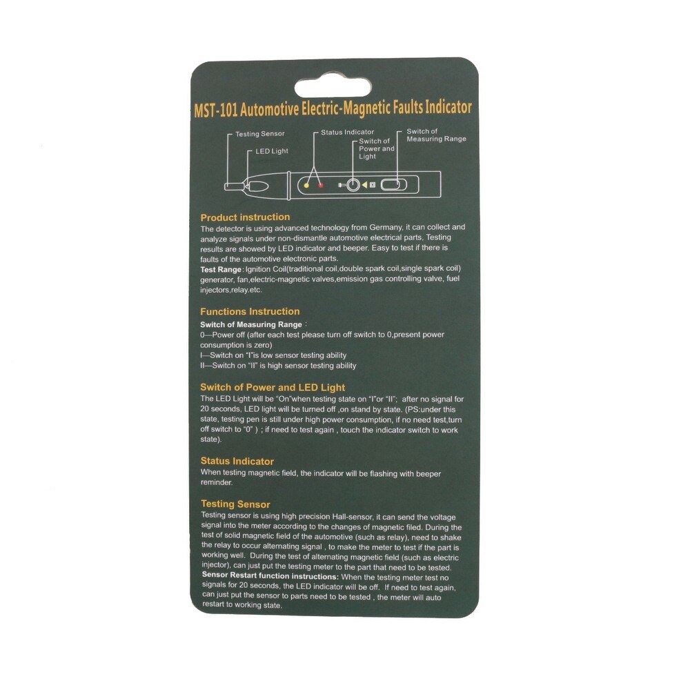 MST-101 Prüfung stift Auto zündspule Tester Auto automatische zündung System erkennung stift spule stecker schnell überprüfen schaltung werkzeug