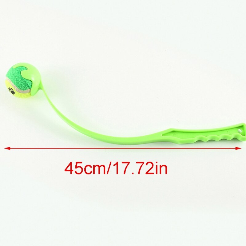 Dog Ball Launcher Pet Fetch Toy Tennis Ball Thrower Barbell Molar Interactive R9JC