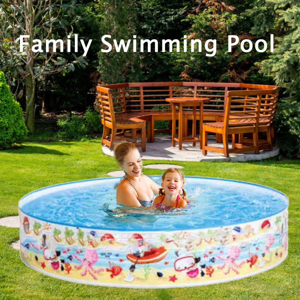 PVC Inflatable Swimming Pool Snapset Pool For Outdoor Swimming Children Round Shape Unique Easy To Use