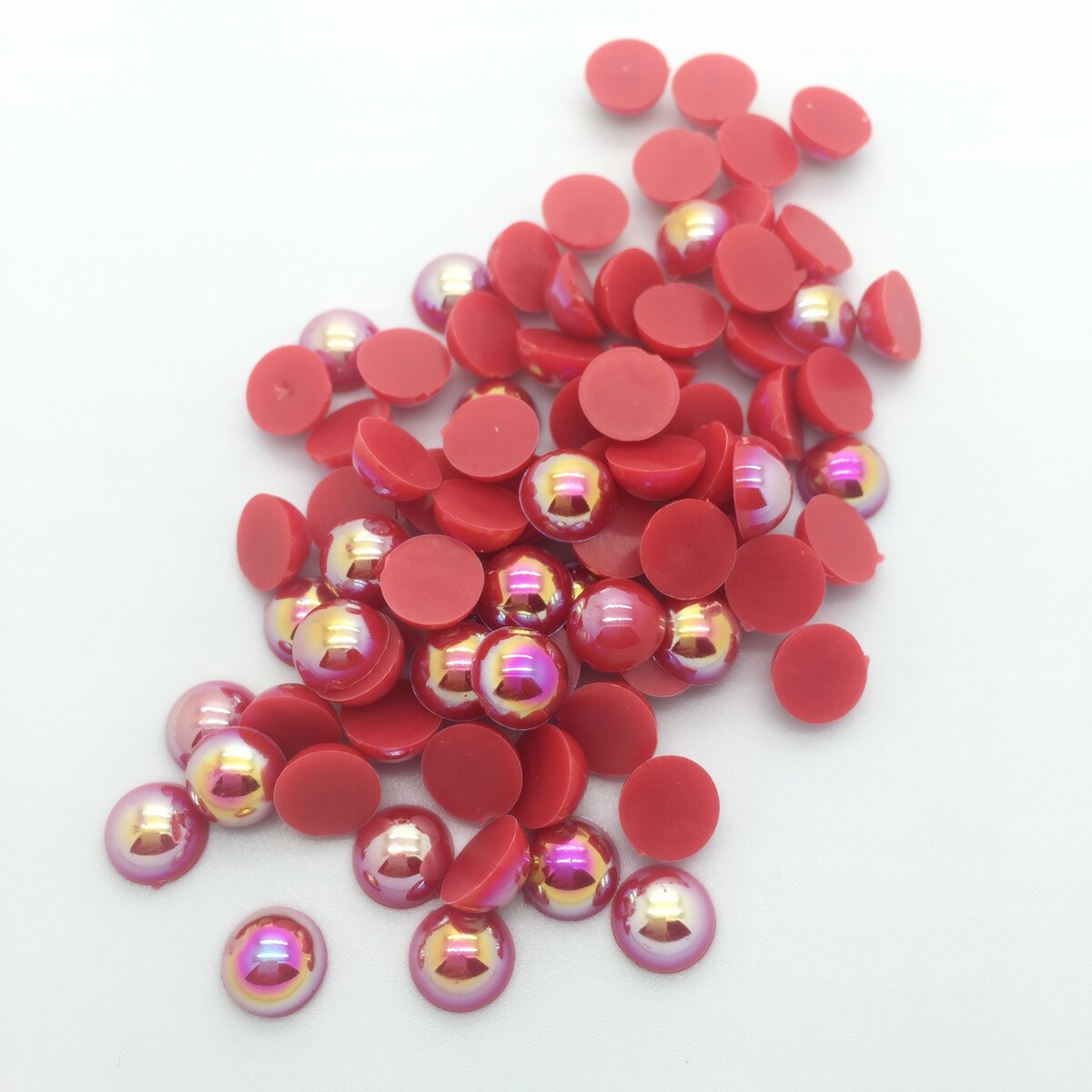 4mm/400pcs DIY Half Round Pearl Bead Flat Back Scrapbook For Craft Pick Colors: 13