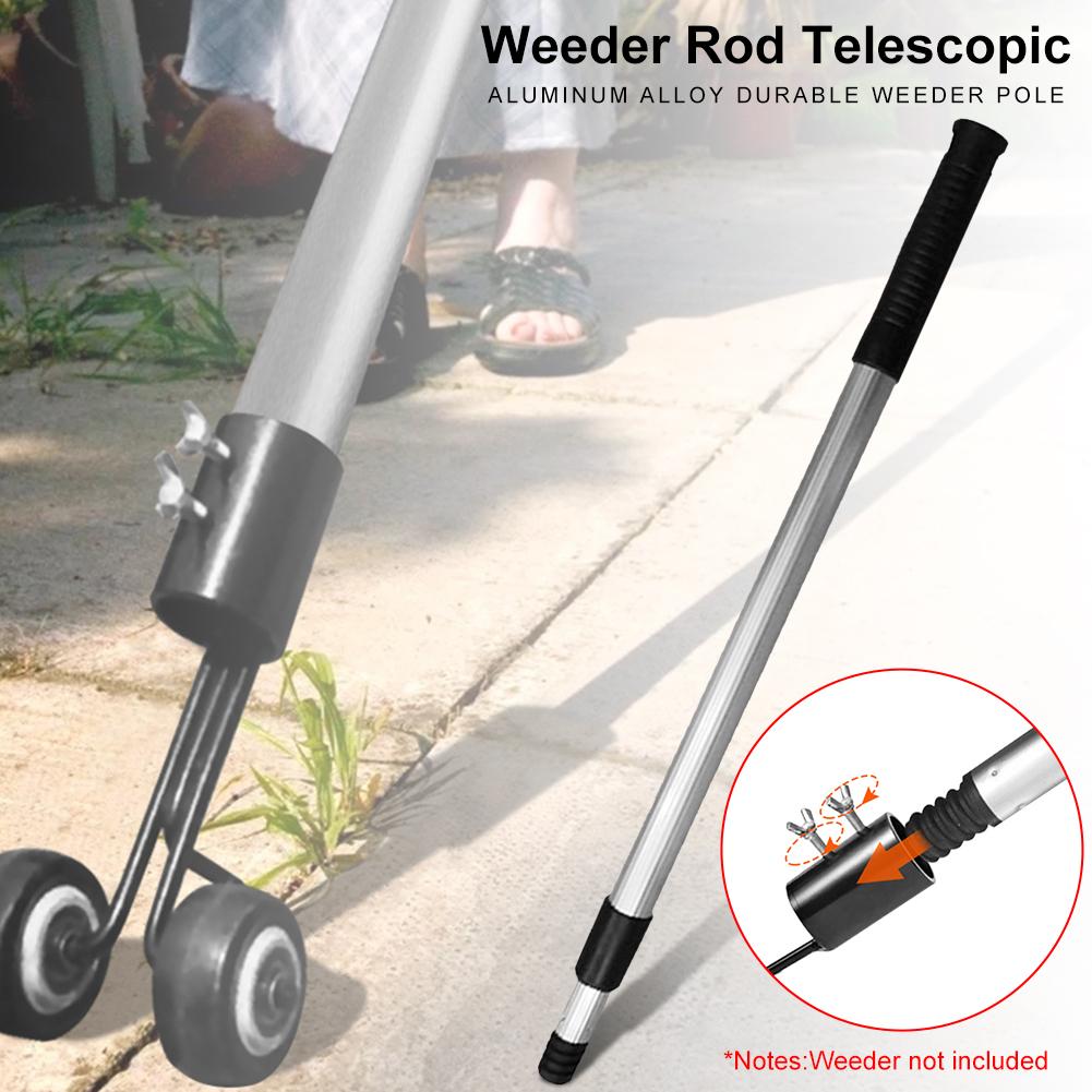 47-80cm Weeder Rod Telescopic Aluminum Alloy Durable Weeder Pole for Garden Courtyard