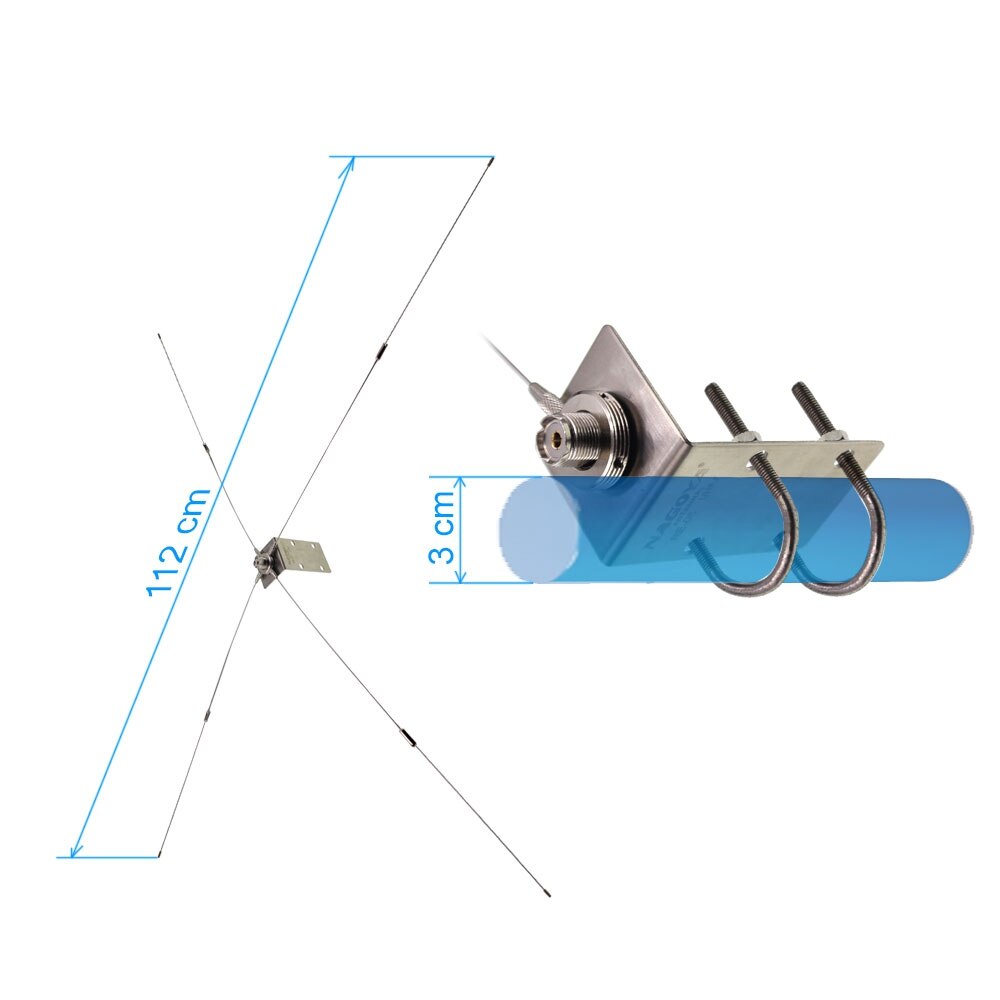 Nagoya RE-05 Antenna Bracket 10-1300MHz Ground Redical for Mobile Radio SO239-PL259/NMO Antenna Strengthen