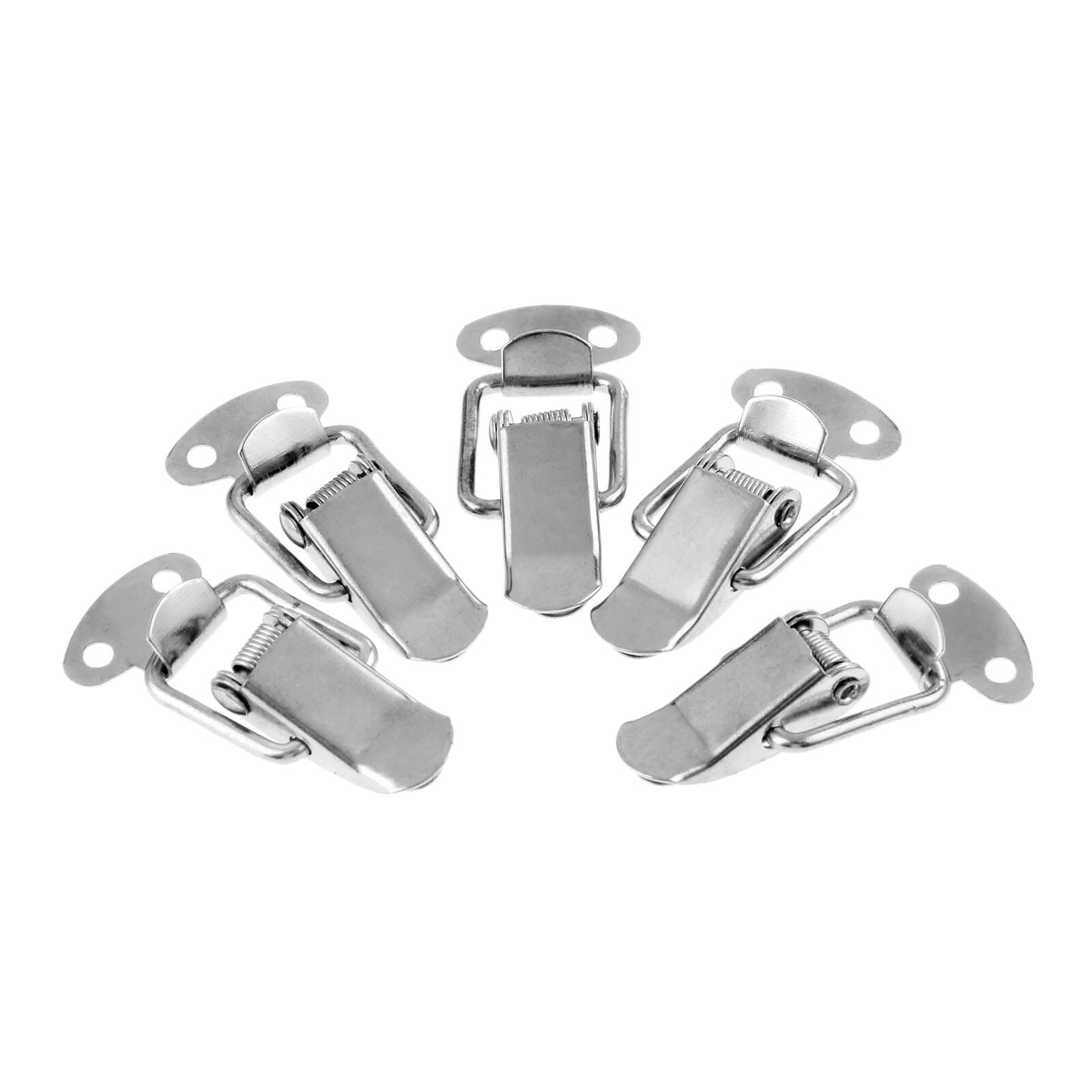 5Pcs Hardware Spring Loaded Latch Catch Toggle Hasp For Sliding Door Simple Window Cabinet 43*21mm