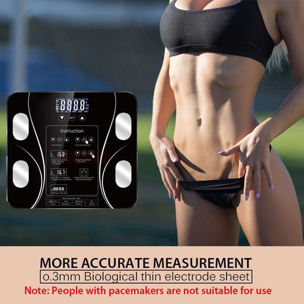 15 Datas Body Fat Scale BMI Scale Smart Electronic ​Scales LED Digital Bathroom Weight Scale Balance Body Composition Analyzer