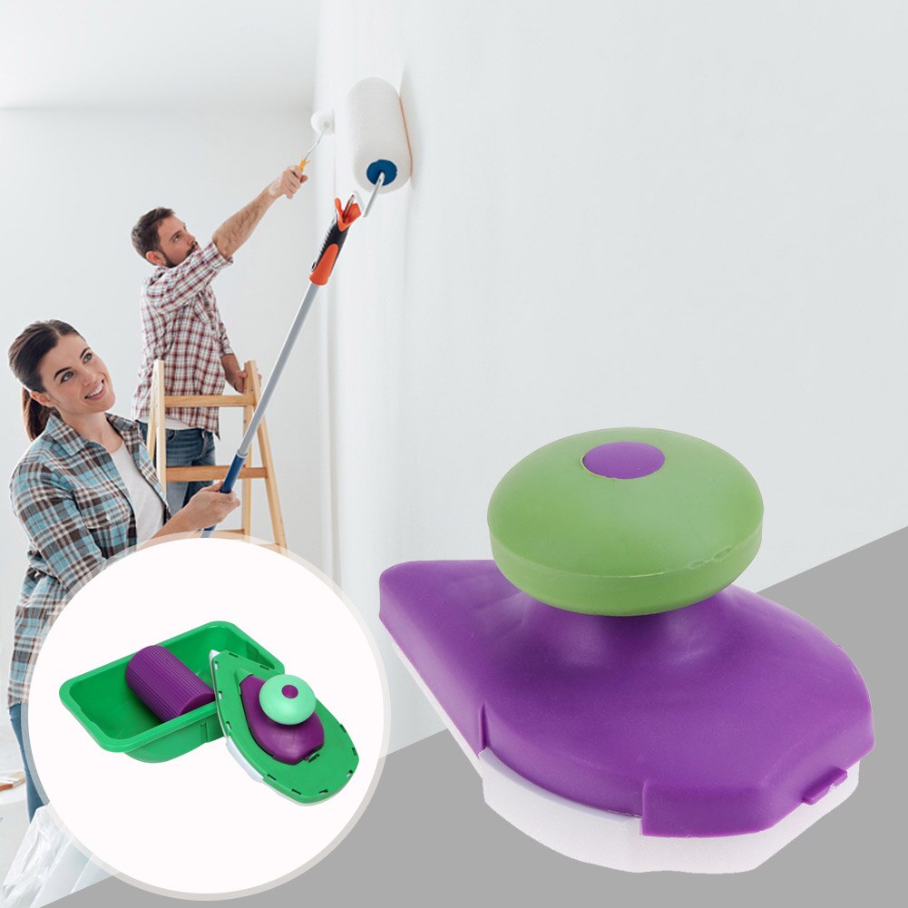 6pcs/Set Sponges Wall Paint Roller Tray Household Wall Painting Brush Paint Pad Point Paint Home Decoration Tool
