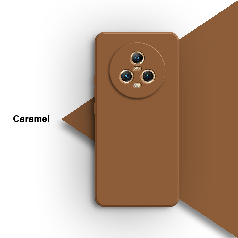 Funda de teléfono de silicona líquida para Honor Magic5 Magic 5 Pro Lite 5Pro 5Lite Ultimate 5G, protección de lente suave, cubierta trasera de: PP / BLANCO