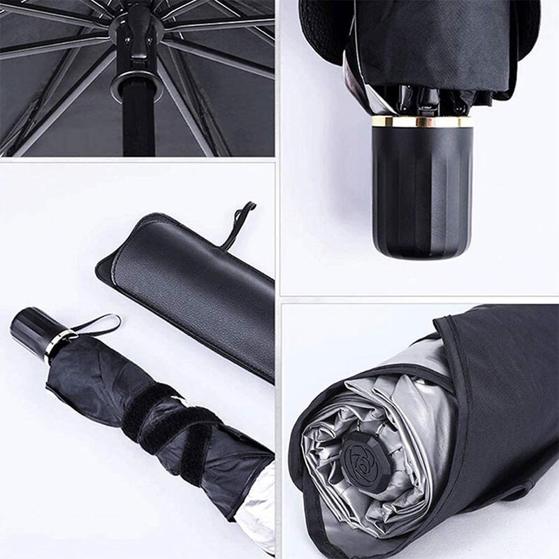 1Pc 79*145Cm Voor Achter Voorruit Paraplu Zonnescherm Window Zonnescherm Zonnescherm Visor Film Voor Auto window Auto Accessoires