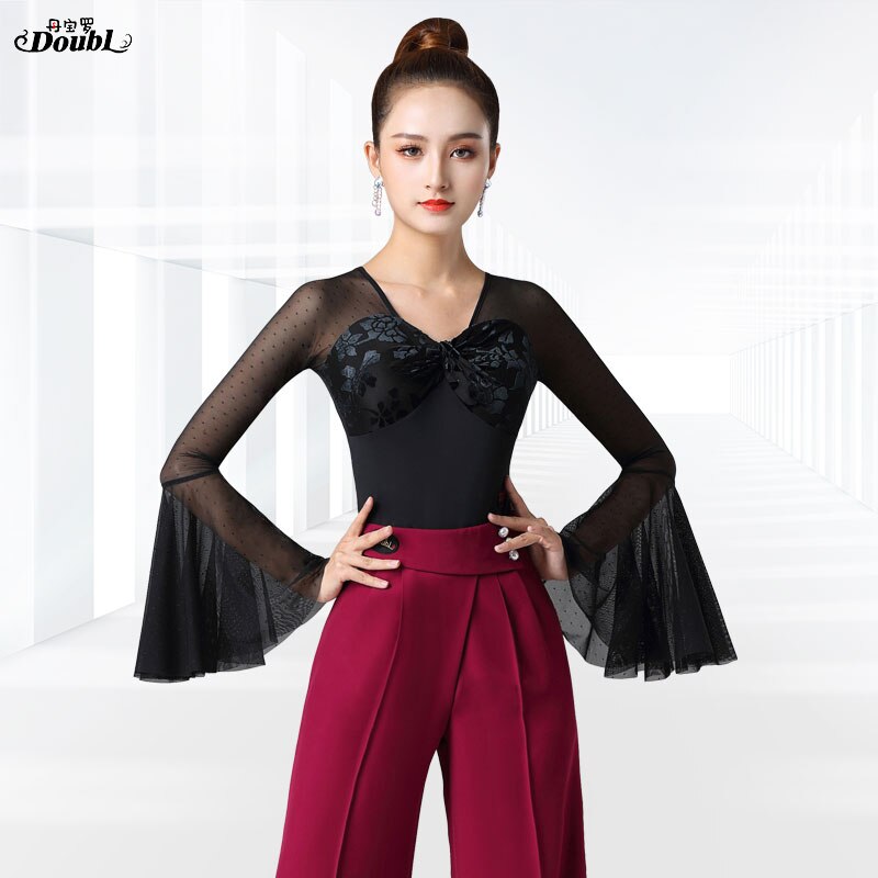 Doble nueva de ropa de baile de salón de baile largo para baile de de manga especialmente la práctica ropa femenina estándar nacional