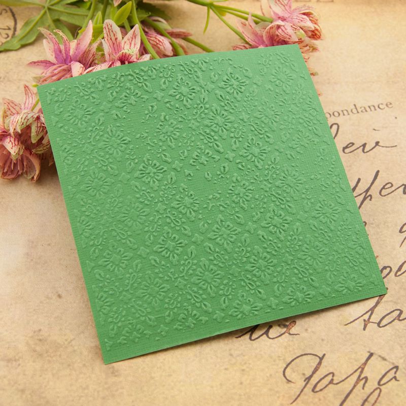 Flower Pattern Plastic Embossing Folder Stencil Template DIY Scrapbook Photo Album Card Making Craft Decoration