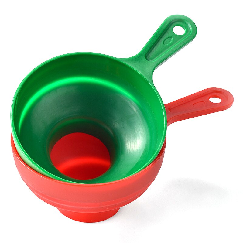 Wide Mouth Folding Telescopic Funnel Liquid Jam Spice Filling Funnel Food Grade Silicone Canned Jar Funnel Kitchen Accessories