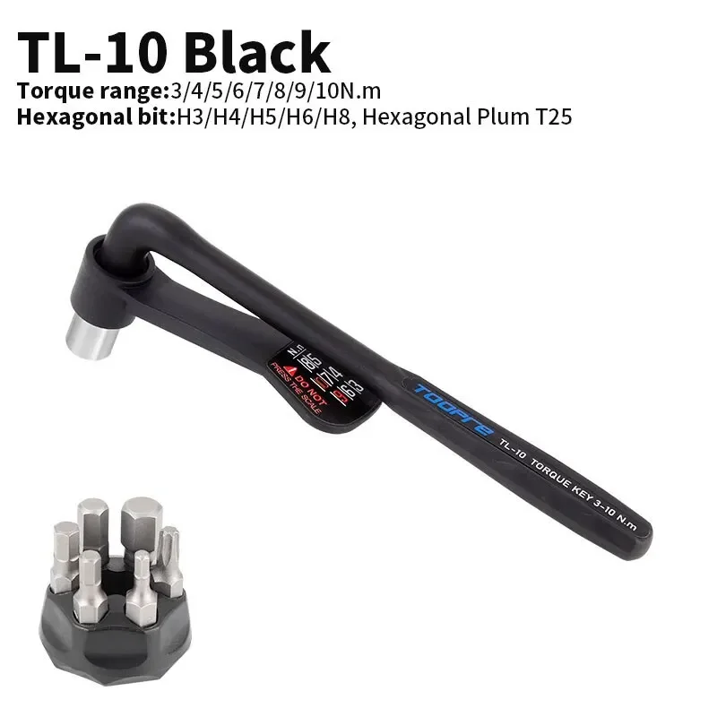 Llave dinamométrica portátil para bicicleta, juego hexagonal interno de 10-20NM, juego de herramientas de torsión de alta precisión, herramienta de reparación de bicicletas, multiherramienta: Blanco