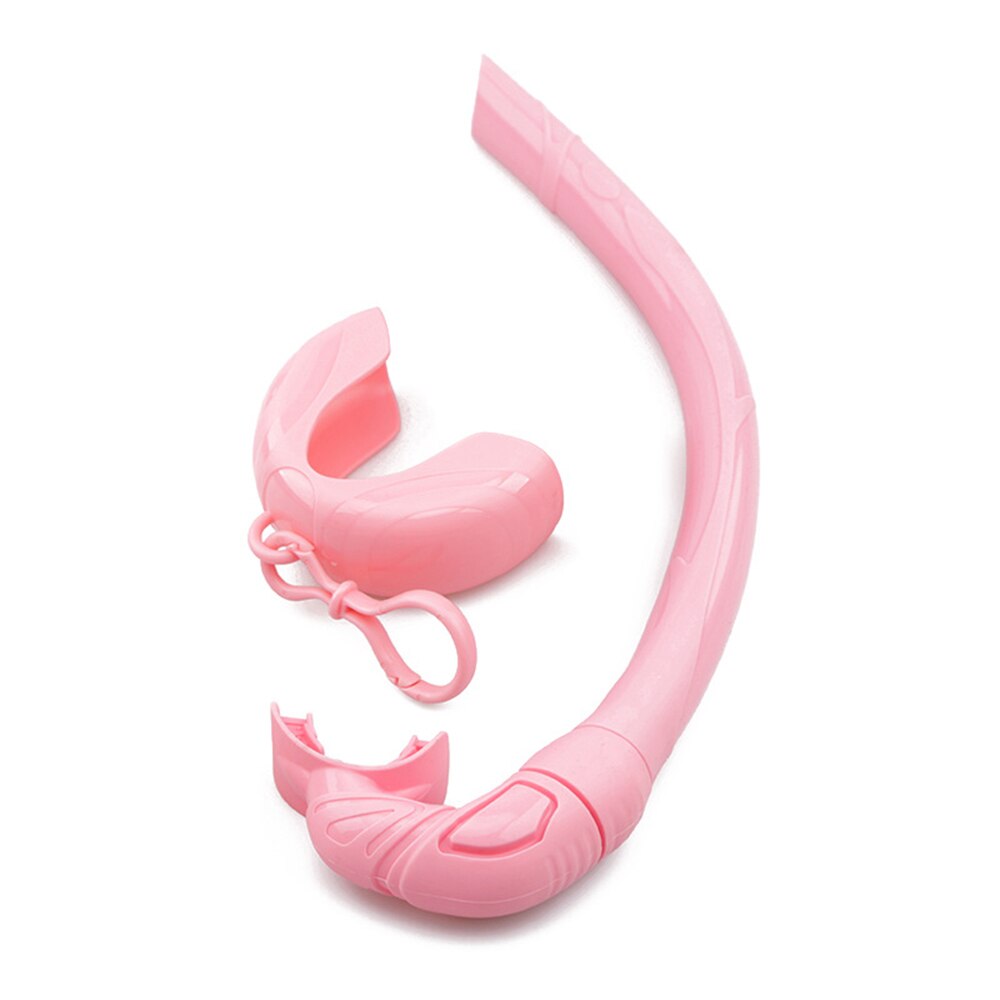 Silicone Snorkel Dry Breathing Tube Underwater Water Sports Swimming Diving Snorkeling Adults Swim Pool Air Tube: Pink