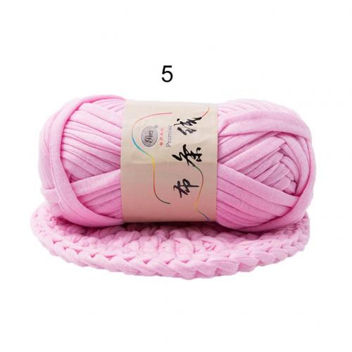 Threads for Handed knitting Yarn Hat Blanket Basket Woven Cloth Thread Thick Braided DIY Wiring Coarse Warm Crochet Fabric: Light Pink