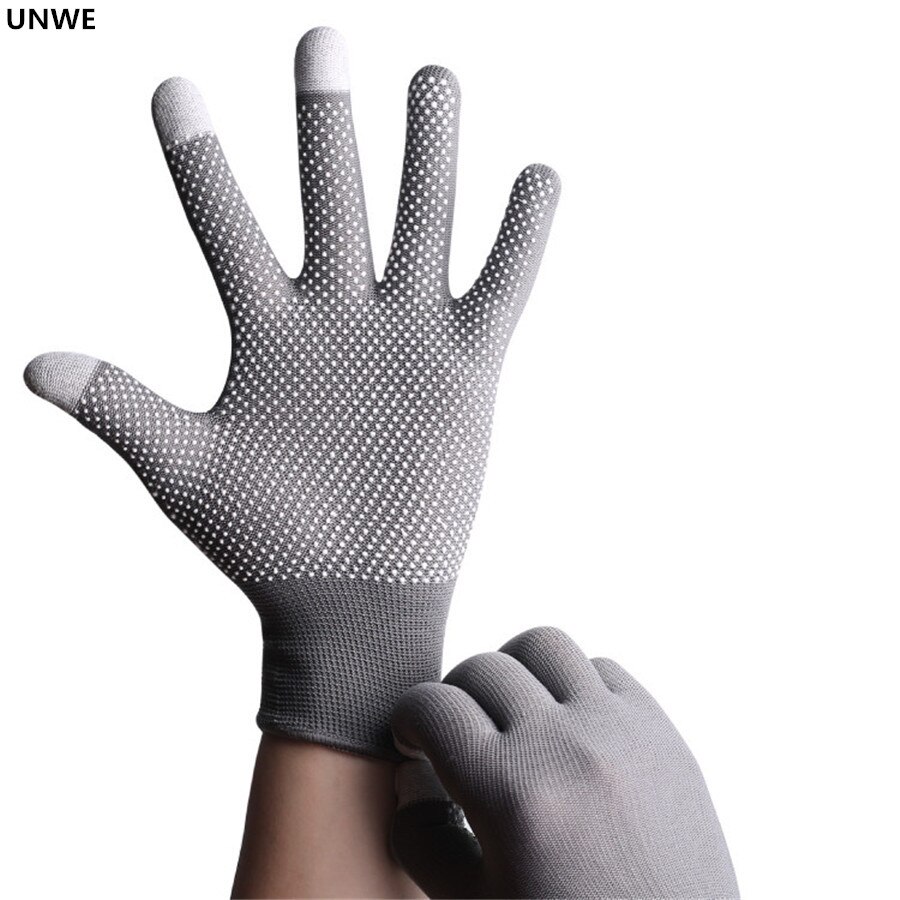 Atmungsaktive Anti-Schleudern Gel Touchscreen Handschuhe Sommer Dünne Reiten/Fahren/Bergsteiger Handgelenk Handschuhe Männer Frauen Sport lauf: FHS grau