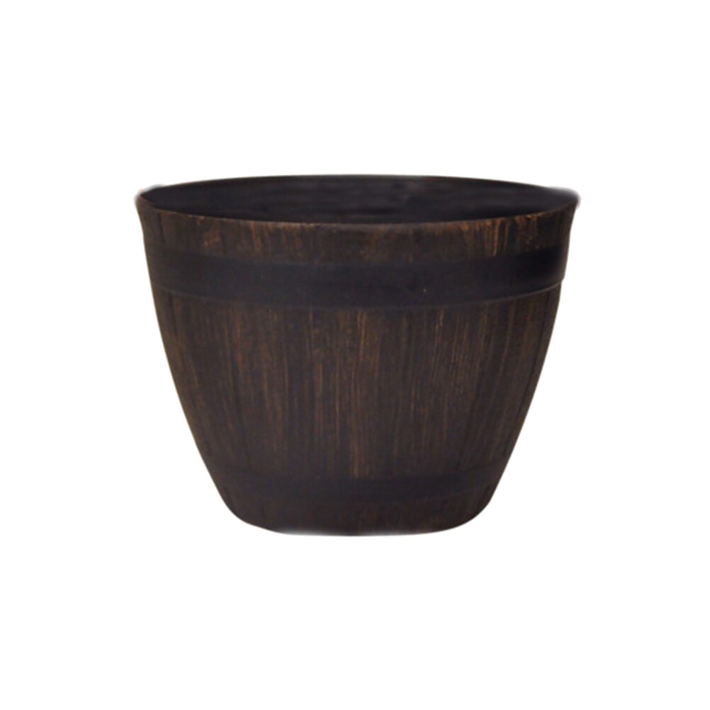 1PCS Large Tree Basin Rattan Extra Wooden Imitation Garden Bonsai Floor Outdoor Flower Barrel Pot A30
