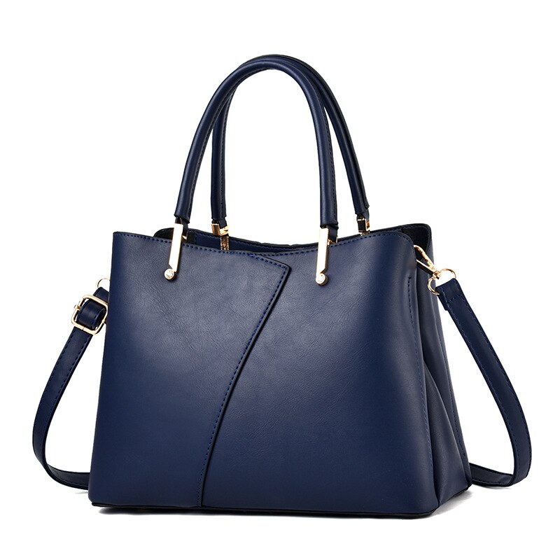 Stijl dames handtassen luxe handtassen damestassen witte crossbody tassen voor vrouwen leren handtas vrouwelijke bolsa: Saffierblauw