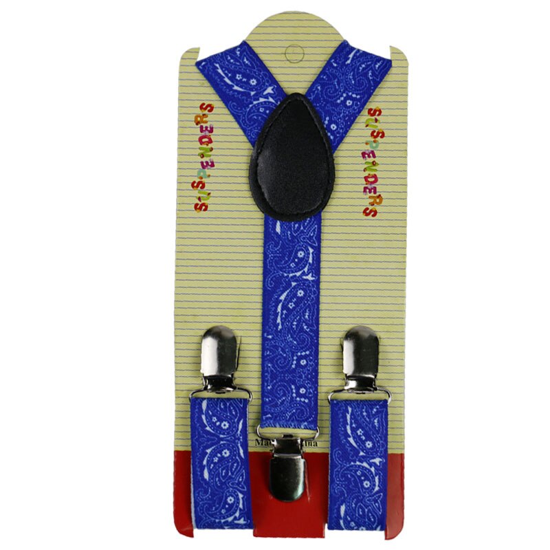 2.5cm brede sorte hvide børn baby drenge jakkesæt elastiske seler strop justerbare seler paisley seler børn