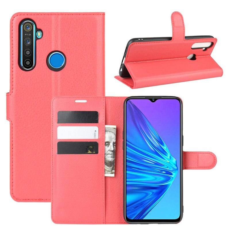 For Oppo Realme 5 RMX1911 Wallet Phone Case for Oppo Realme 5 Pro RMX1971 Realme 3 Pro Flip Leather Cover Case Etui Coque Fundas