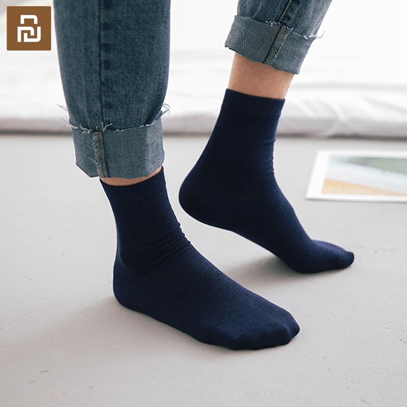 5Stck Neue Youpin Herbst Winter Feuchtigkeit wicking socke Baumwolle Socken Plus Größe Schwarz Geschäft Männer Socken Atmungsaktiv für Männliche