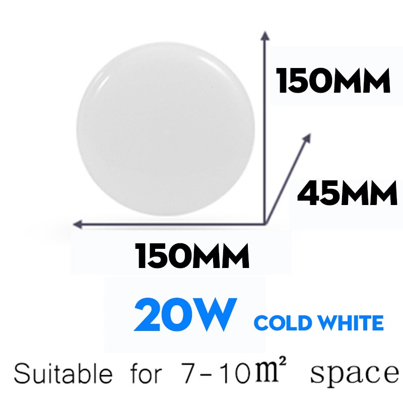 Panel lights Surface Mounted Led Panel Downlights Luminaire for Living Room Round Ceiling Downlight Indoor Lighting: 20W cold white