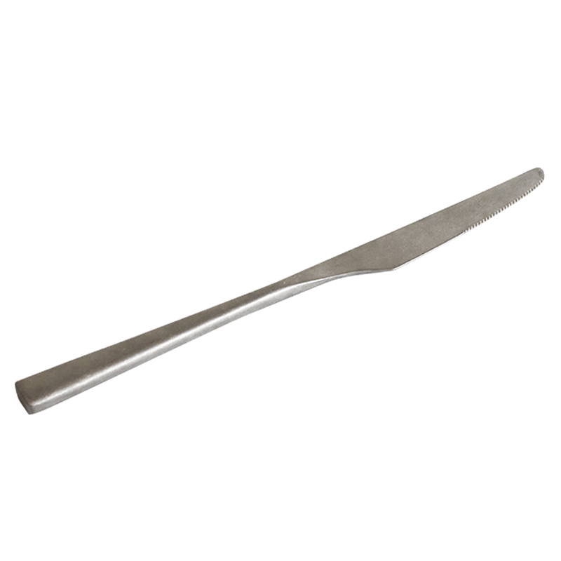Steak messer und gabel Jahrgang alte edelstahl Westlichen geschirr Nachtisch löffel schneeflocke silber matt messer gabel löffel: hauptsächlich Messer