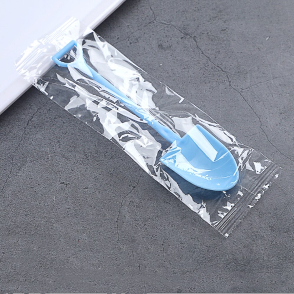 100x Dessert Lepel - Pudding Lepel - Shovel Vorm - Wegwerp Plastic - 12x3cm: 9