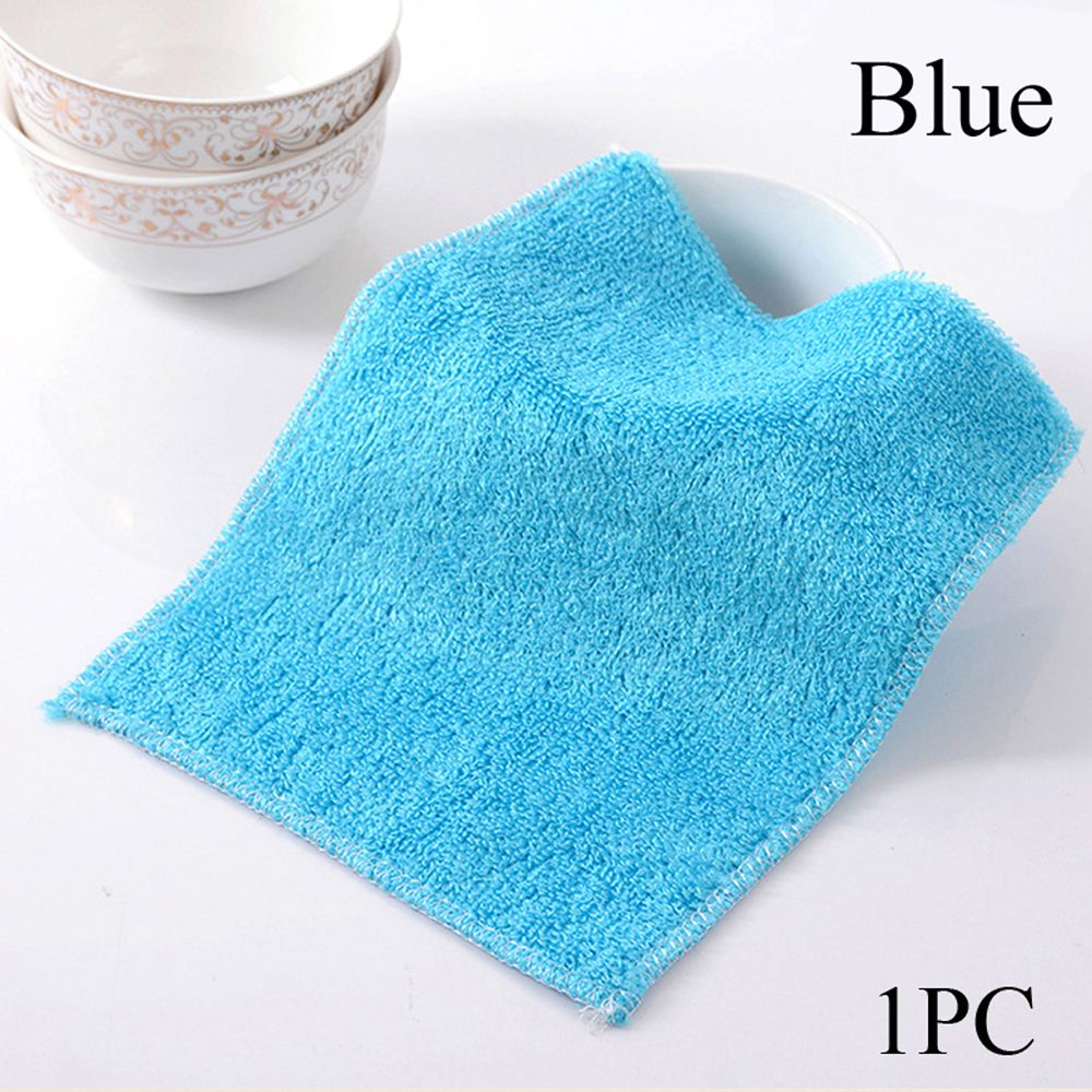 1/5PCS Magic Bamboo Fiber Kitchen & Dinning Anti-grease Cleaning Rags Washing Towel Dish Cloth Scouring Pad: Red