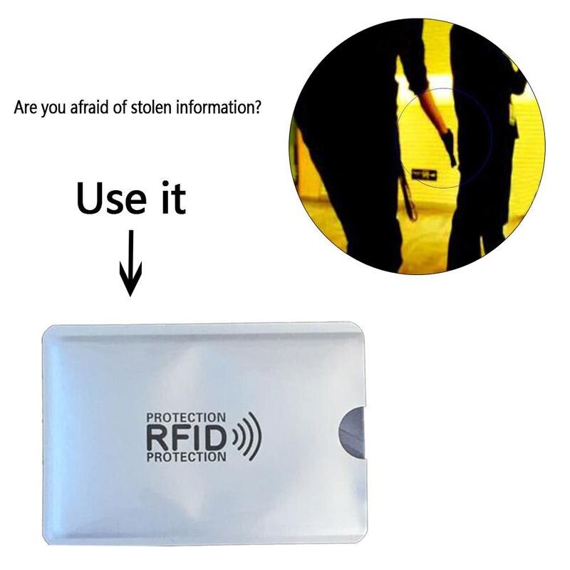 10 Pcs Rfid Card Sleeve Anti Degaussing Bank Card Holder Nfc Anti Theft Brush Identification Card Anti Magnetic Card Sleeve