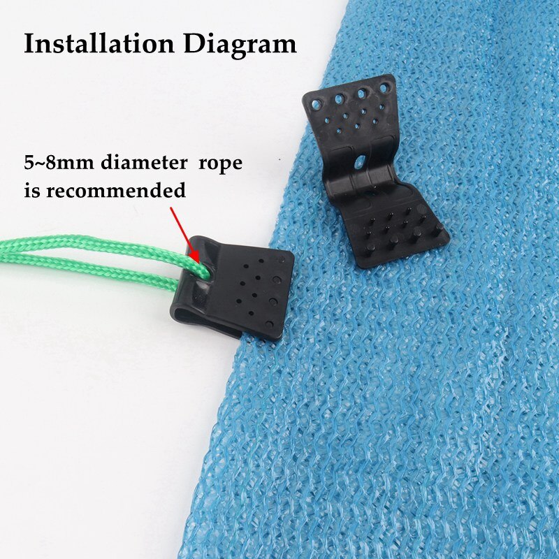 20pcs 3Kinds Sunshade Net Clip Hook Agriculture Sun Shade Net Curtain Installation Fittings Fence Netting Fix Parts
