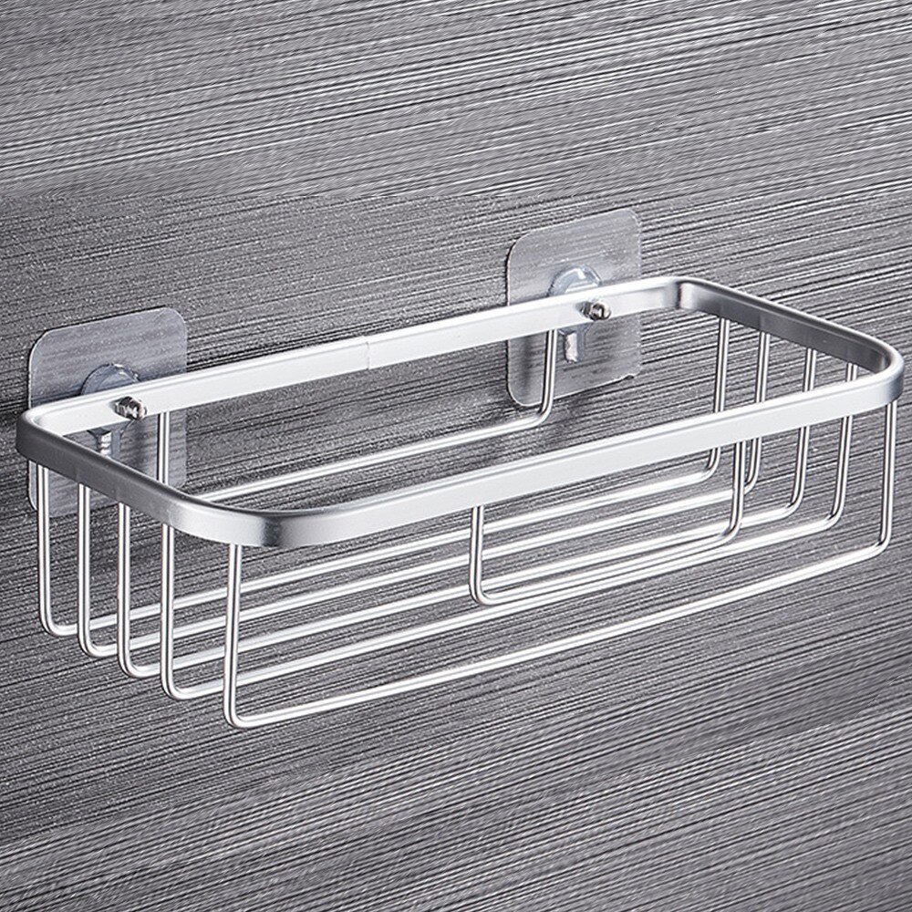 Melairy Douche Planken geen Boren SUS 304 Rvs Badkamer Plank Rechthoekige Douche Caddy Opslag Organizer Nail Gratis Zelfklevende Roestvrije Badkamer Accessoires Geborsteld