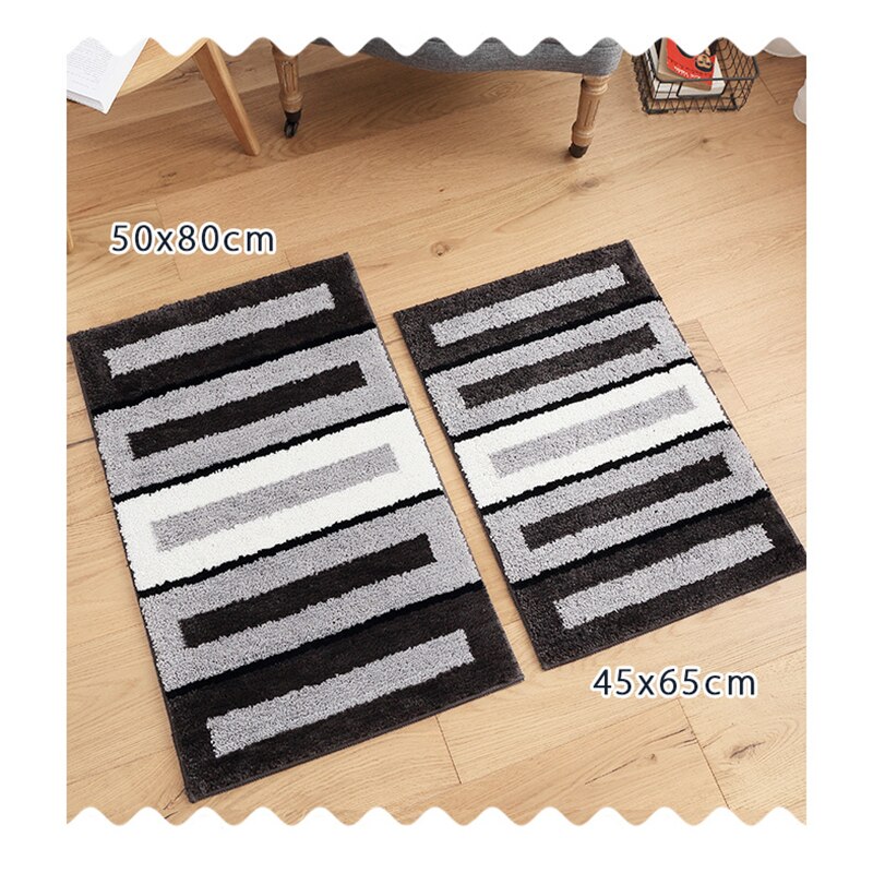 Eenvoudige Geometrische Patroon Tapijt Dikke Massaal Deur Matten Thuis Slaapkamer Badkamer Tapijt Absorberend Antislip Deurmat Keuken Vloermat