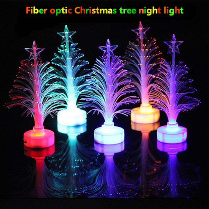 Explosie Creatieve Kerstboom Indoor Nachtlampje Romantische Led Kleurrijke Fiber Optic Verlichting Kerstcadeau Decoratie Verlichting