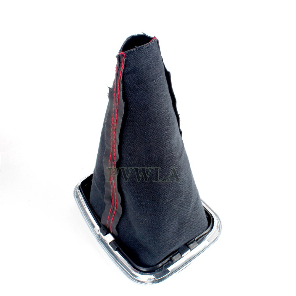 Chromed Gear Shift Knob Shifter Boot With Red Line For VW Golf Bora Jetta GTi R32 MK4 1999 2000 2001 2002 2003 2004 2005